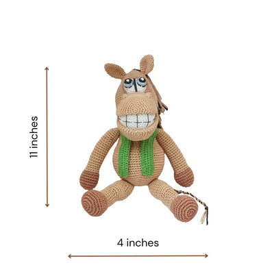 Goofy Horse Crochet Plushie | Handcrafted Soft Toy