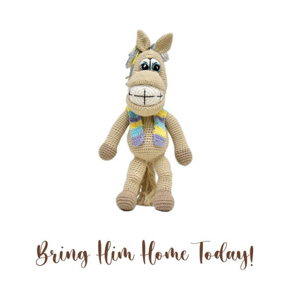 Soft & Cuddly Crocheted Horse – Goofy the Handmade Toy