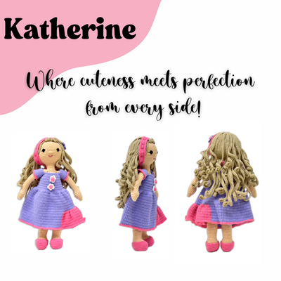 Katherine the Doll – Adorable Handmade Crochet Doll | Perfect for Imaginative Play & Gifting