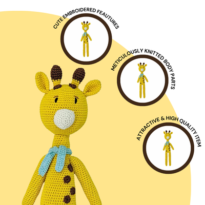 Harry the Giraffe – Handmade Crochet Toy for Cuddles & Play