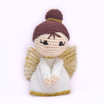 Heavenly Crochet Angel Doll Ornament – Handcrafted Christmas Tree Décor