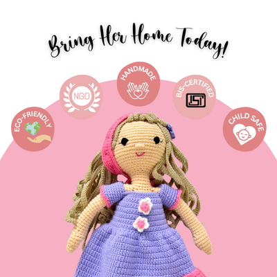 Katherine the Doll – Adorable Handmade Crochet Doll | Perfect for Imaginative Play & Gifting