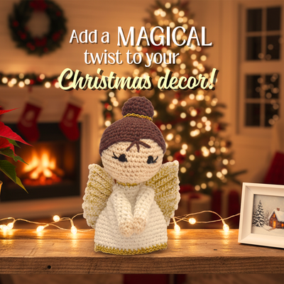Heavenly Crochet Angel Doll Ornament – Handcrafted Christmas Tree Décor