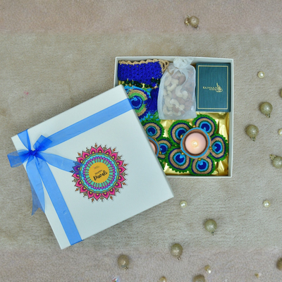 Festival of Lights Gift Box – Luxury Handmade Diyas & Decorations
