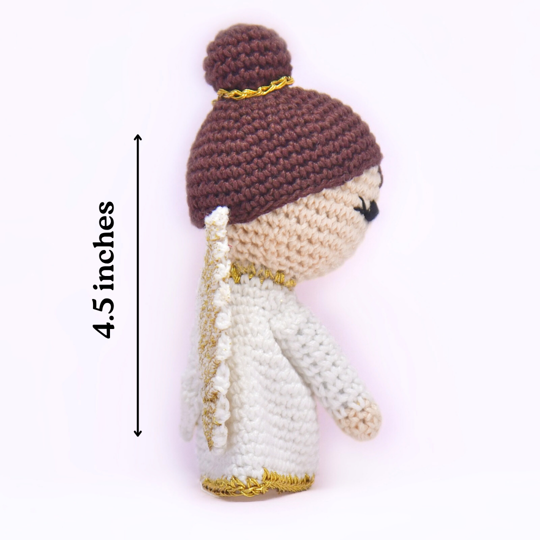 Heavenly Crochet Angel Doll Ornament – Handcrafted Christmas Tree Décor