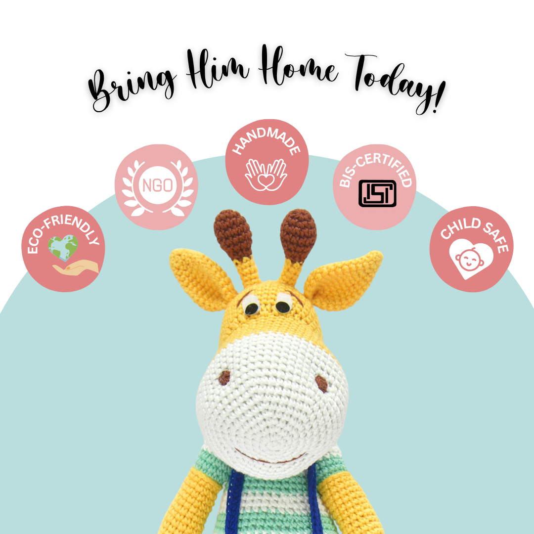 Naughty Giraffe | Handmade Crochet Soft Toy | Adorably Unique Gift for Kids & Collectors