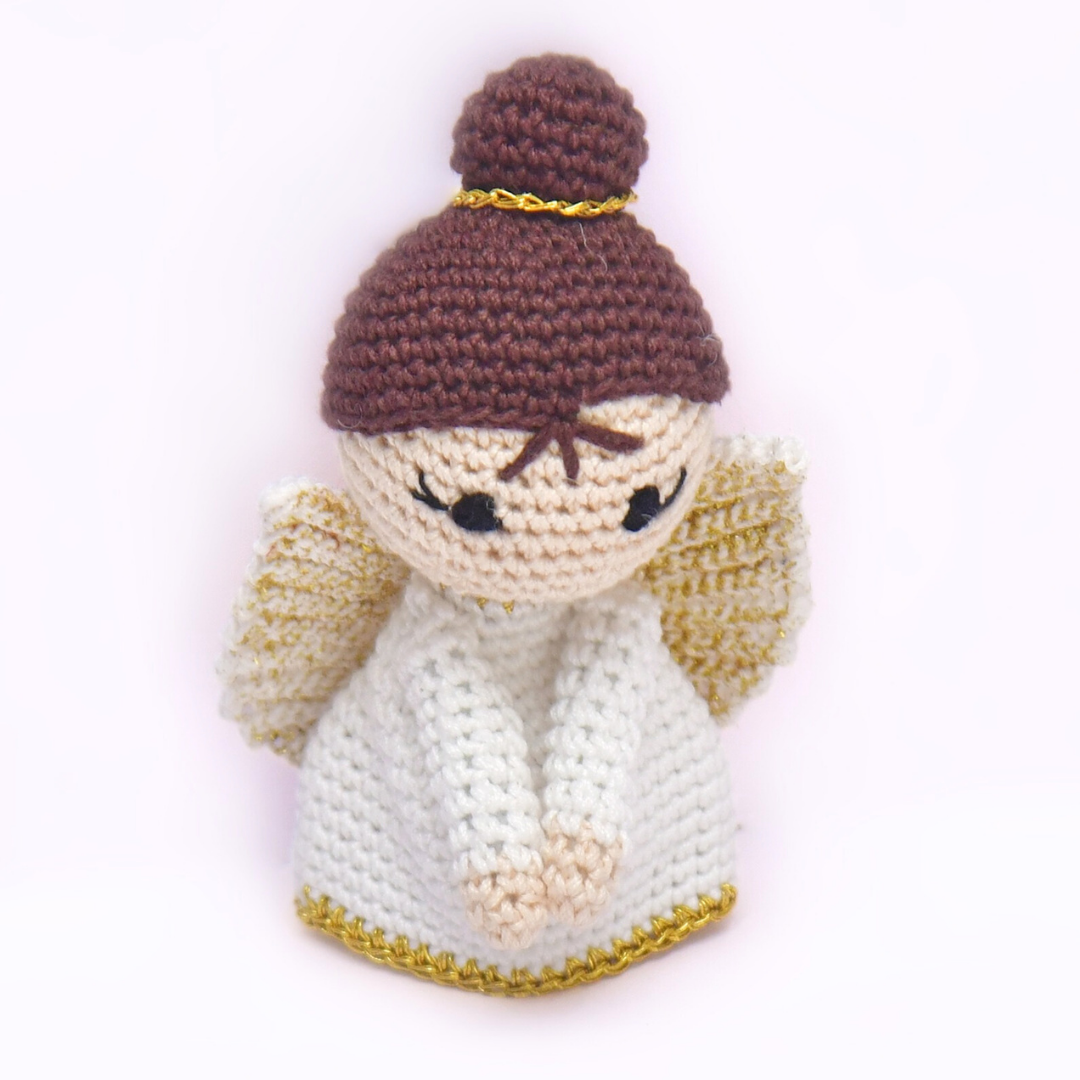Heavenly Crochet Angel Doll Ornament – Handcrafted Christmas Tree Décor