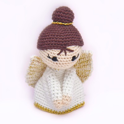 Heavenly Crochet Angel Doll Ornament – Handcrafted Christmas Tree Décor