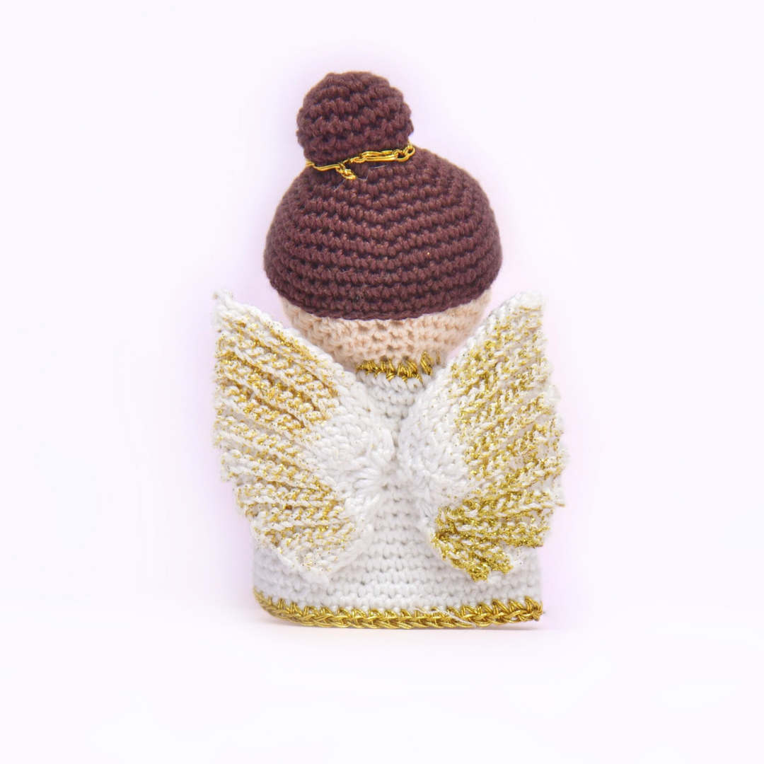 Heavenly Crochet Angel Doll Ornament – Handcrafted Christmas Tree Décor