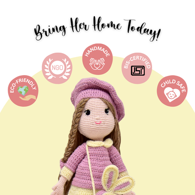 Rasberina the Doll – Limited Edition Handmade Crochet Keepsake