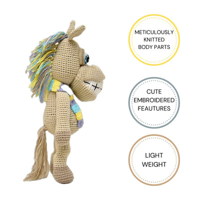 Soft & Cuddly Crocheted Horse – Goofy the Handmade Toy