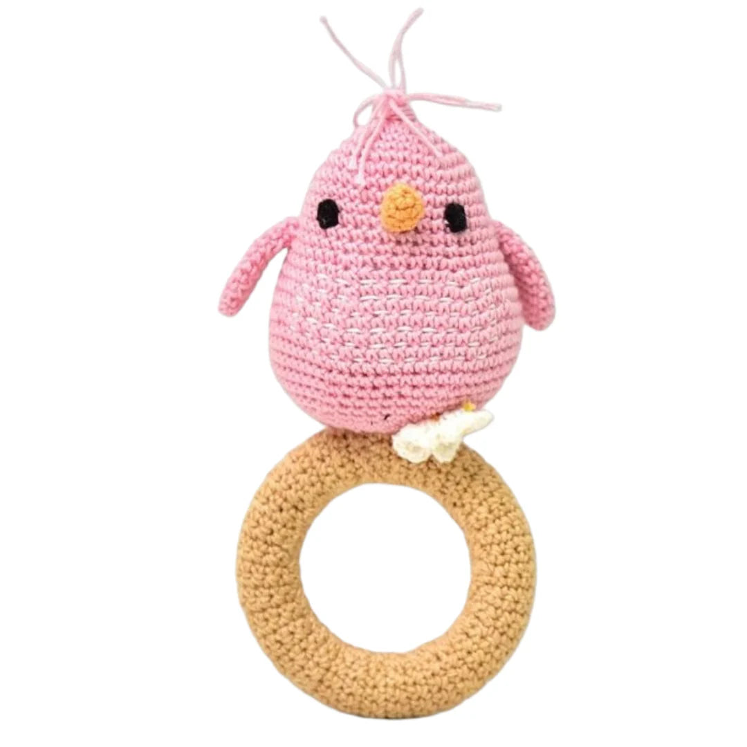 Chirpy Bird Rattle – Handmade Eco-Friendly Baby Toy