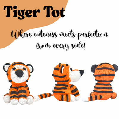 Tiger Tot – The Playful Crochet Tiger Cub | Artisanal Soft Toy Made with Love