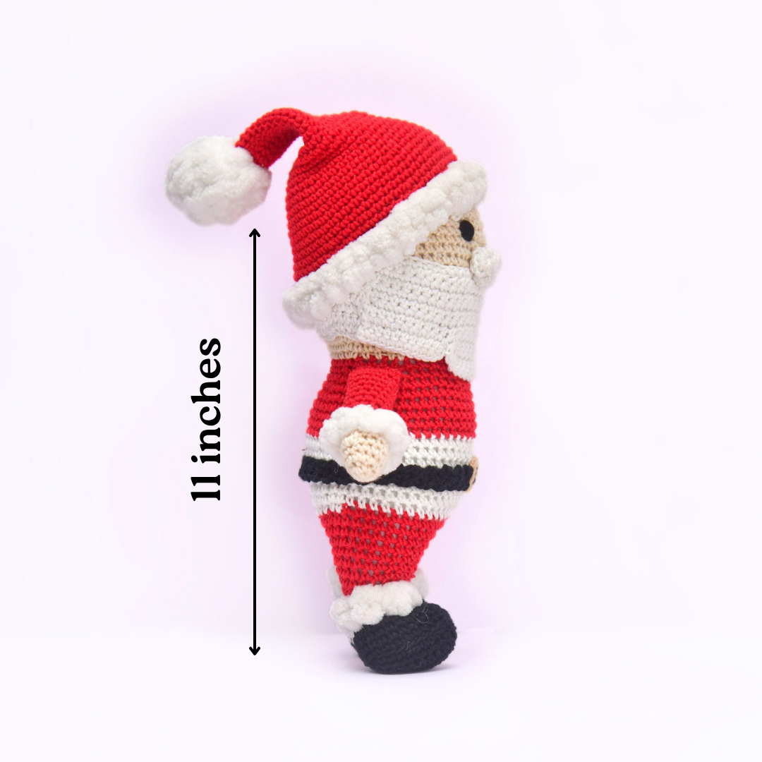 Jolly Crochet Santa Soft Toy – Handcrafted Holiday Gift & Décor