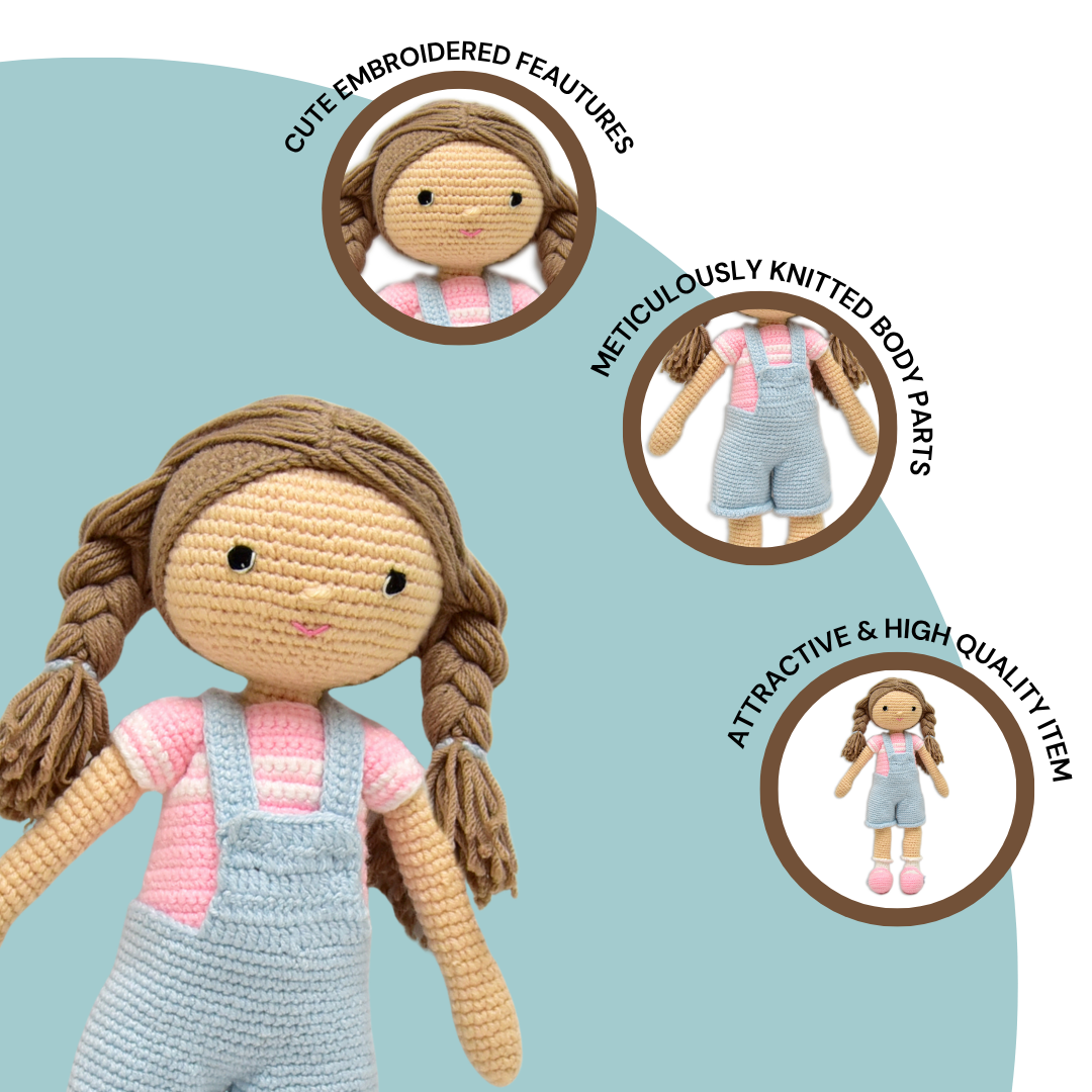 Emma the Doll – Crocheted by Hand with Love & Care | Soft & Safe Handmade Gift