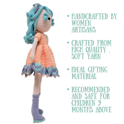 Diana Crocheted Doll - Handcrafted Whimsy for All Ages