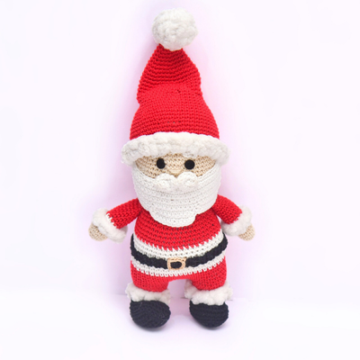 Jolly Crochet Santa Soft Toy – Handcrafted Holiday Gift & Décor