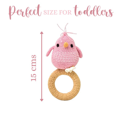 Chirpy Bird Rattle – Handmade Eco-Friendly Baby Toy