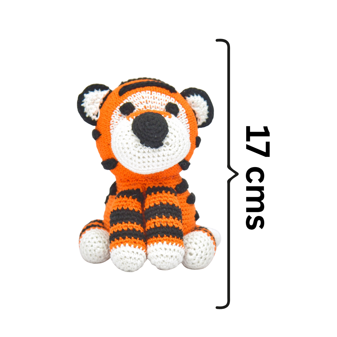 Tiger Tot – The Playful Crochet Tiger Cub | Artisanal Soft Toy Made with Love