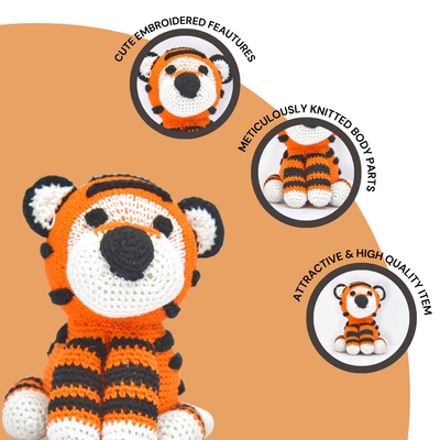 Tiger Tot – The Playful Crochet Tiger Cub | Artisanal Soft Toy Made with Love