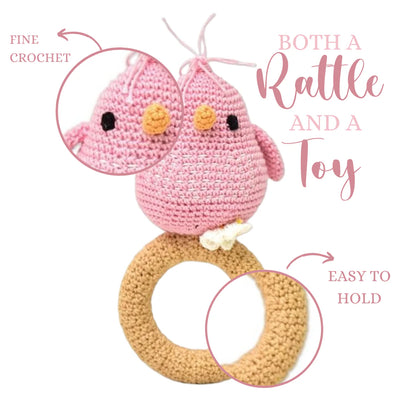 Chirpy Bird Rattle – Handmade Eco-Friendly Baby Toy