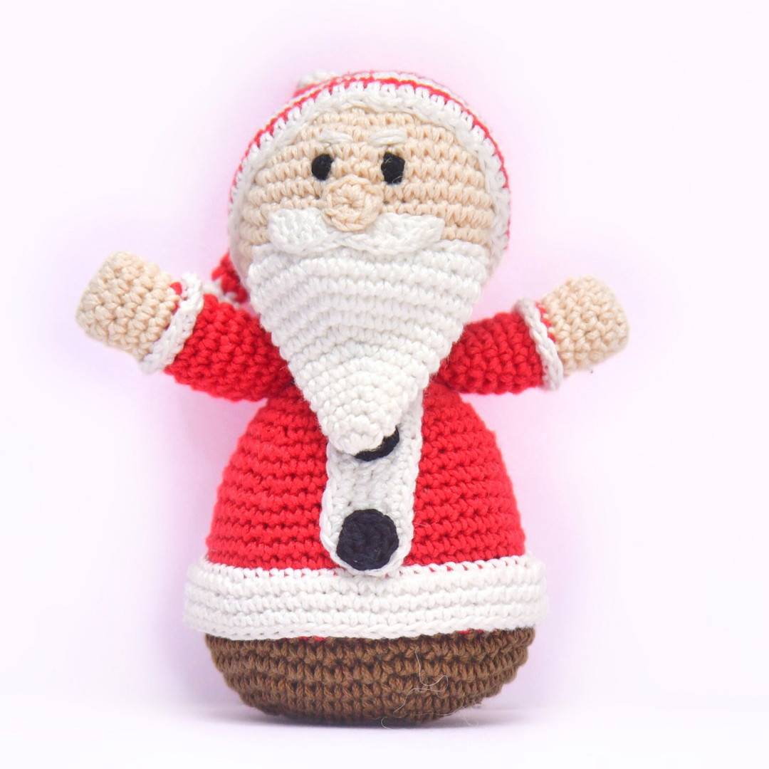 Handmade Crochet Santa Doll | Cute Christmas Amigurumi Plush for Holiday Gifting & Decor