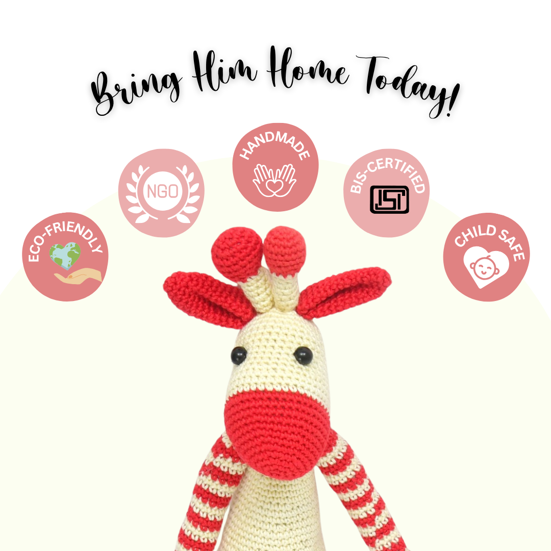 Giphy the Giraffe | Handcrafted Crochet Toy | Soft & Adorable Companion for Kids