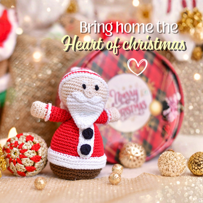 Handmade Crochet Santa Doll | Cute Christmas Amigurumi Plush for Holiday Gifting & Decor