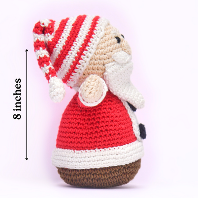 Handmade Crochet Santa Doll | Cute Christmas Amigurumi Plush for Holiday Gifting & Decor