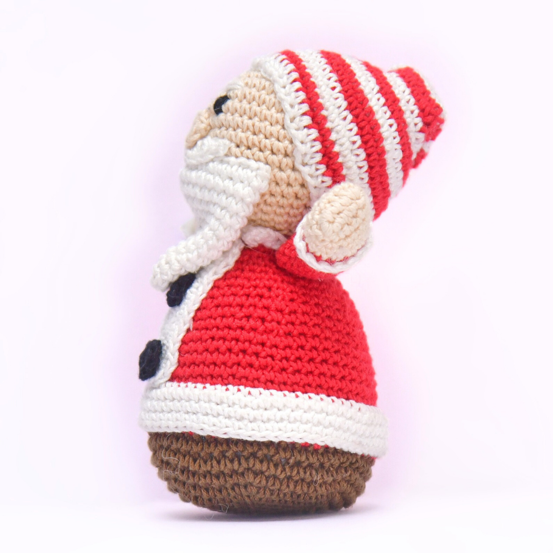 Handmade Crochet Santa Doll | Cute Christmas Amigurumi Plush for Holiday Gifting & Decor