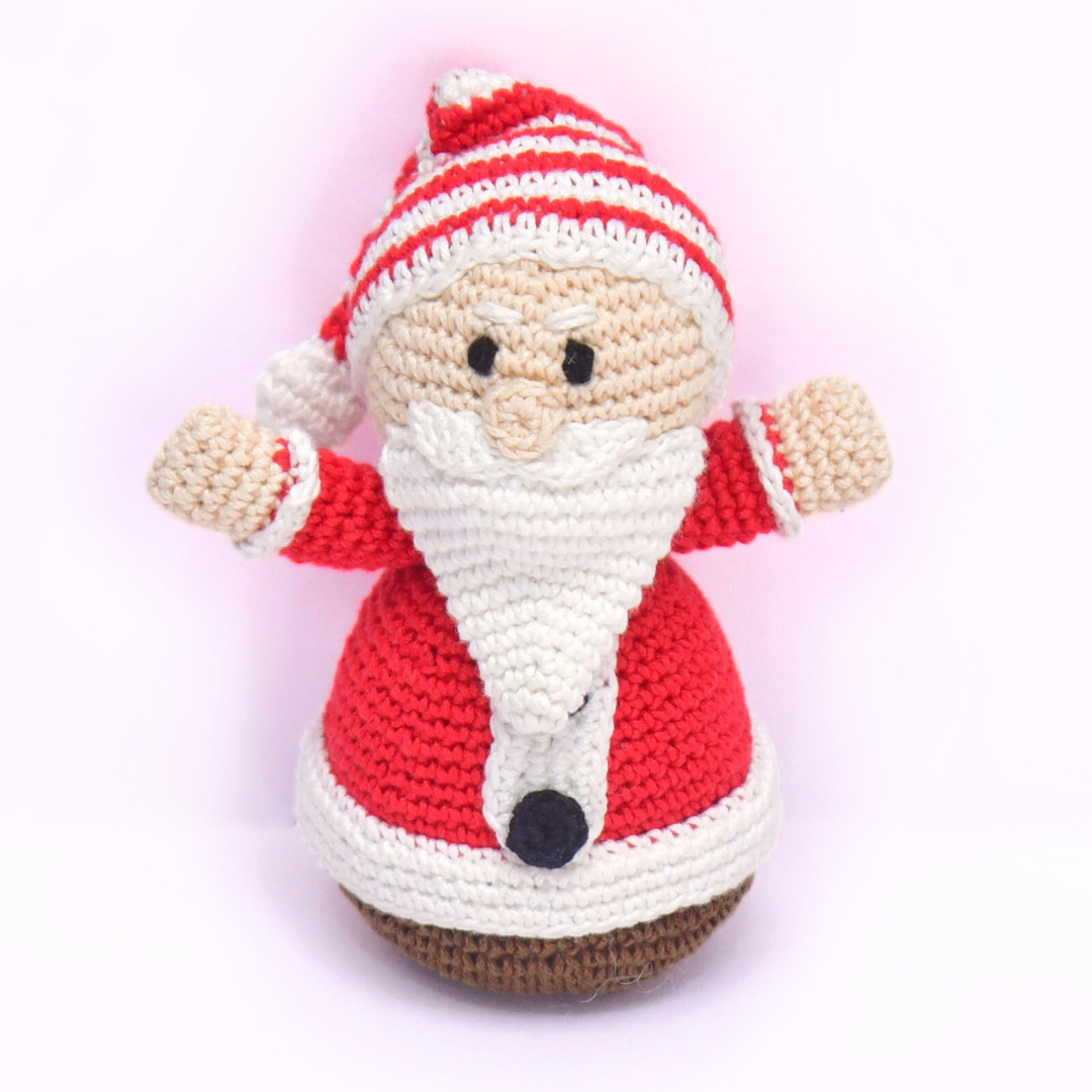 Handmade Crochet Santa Doll | Cute Christmas Amigurumi Plush for Holiday Gifting & Decor