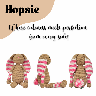 Hopsie the Bunny – Handmade Crochet Amigurumi Toy for Kids
