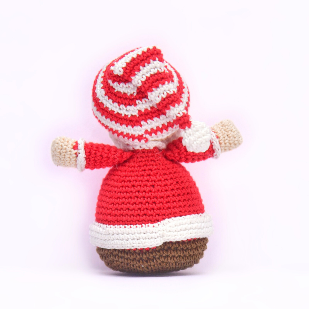 Handmade Crochet Santa Doll | Cute Christmas Amigurumi Plush for Holiday Gifting & Decor