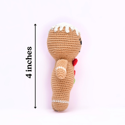 Handmade Crochet Gingerbread Doll | Cute Christmas Amigurumi Plush for Holiday Decor