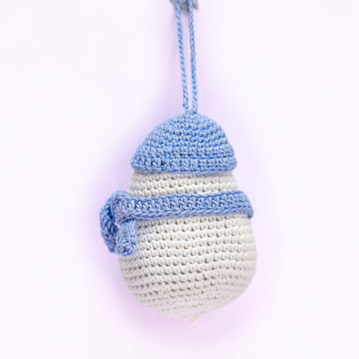 Whimsical Crochet Snowman Ornament – Delightful Christmas Tree Décor