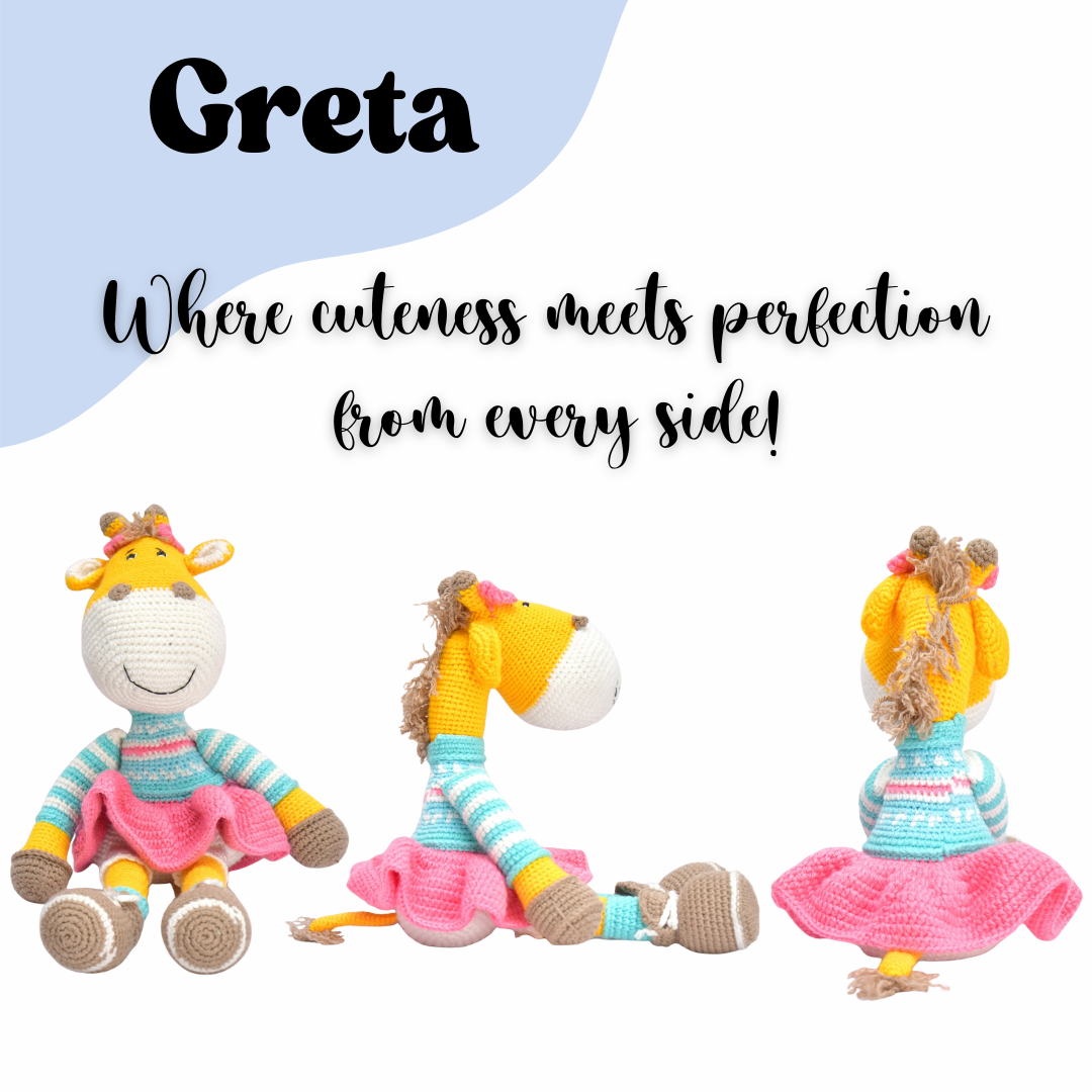 Greta the Giraffe – Premium Handcrafted Crochet Soft Toy | Bestselling Cozy Plush