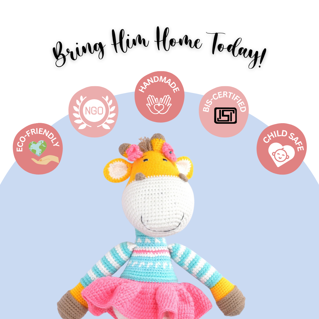 Greta the Giraffe – Premium Handcrafted Crochet Soft Toy | Bestselling Cozy Plush
