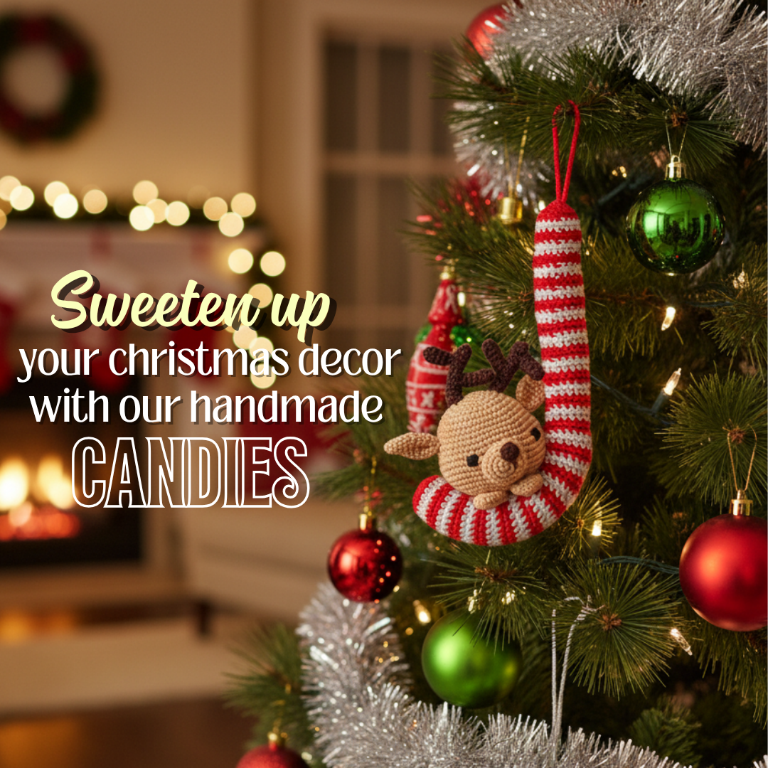 Reindeer Games – Handcrafted Crochet Christmas Tree Ornament