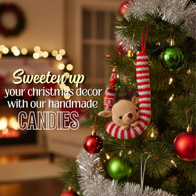 Reindeer Games – Handcrafted Crochet Christmas Tree Ornament