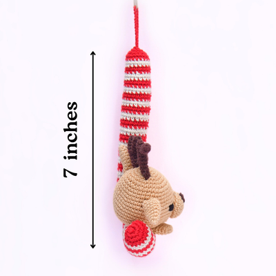 Reindeer Games – Handcrafted Crochet Christmas Tree Ornament