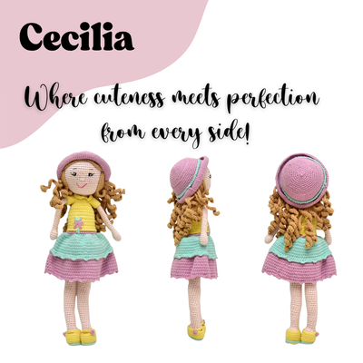 Handcrafted Cecilia Crochet Doll – Perfect for Playtime & Collectors