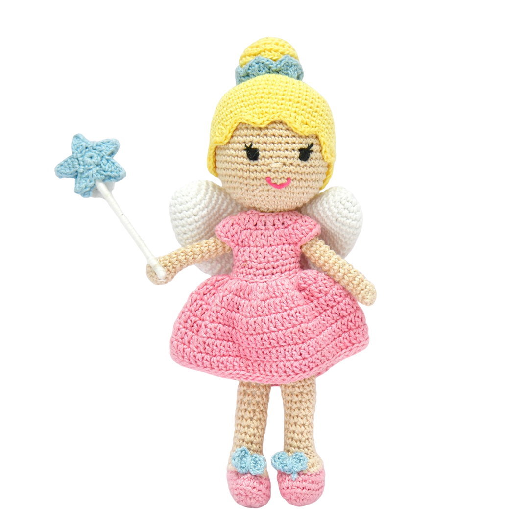 Fairy Crochet Doll | Handmade Pink Fairy Toy | Whimsical Storytelling Companion
