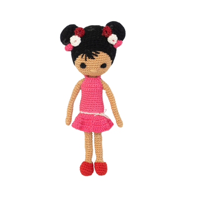 Handcrafted Amigurumi Hawaiian Doll | Tropical Crochet Collectible & Artisan Gift