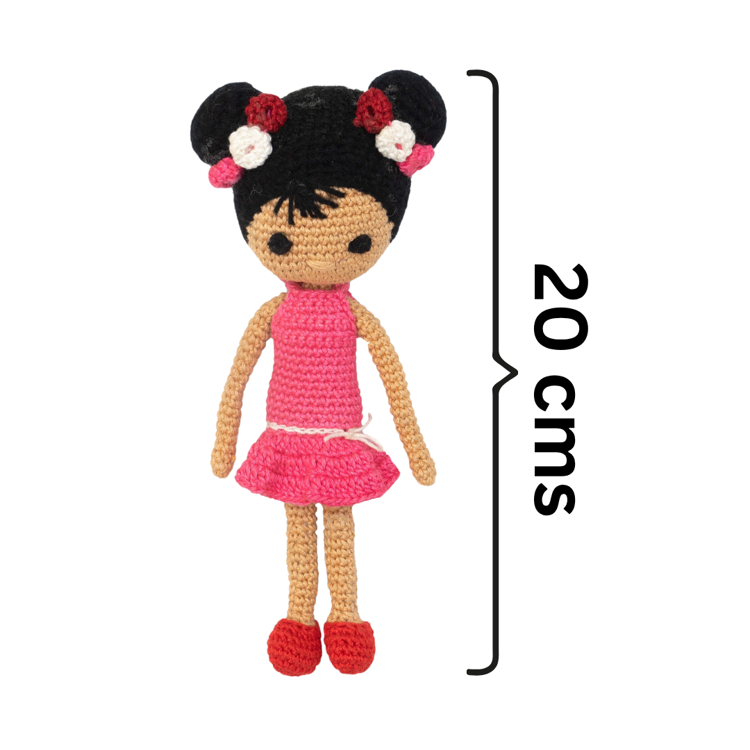 Handcrafted Amigurumi Hawaiian Doll | Tropical Crochet Collectible & Artisan Gift