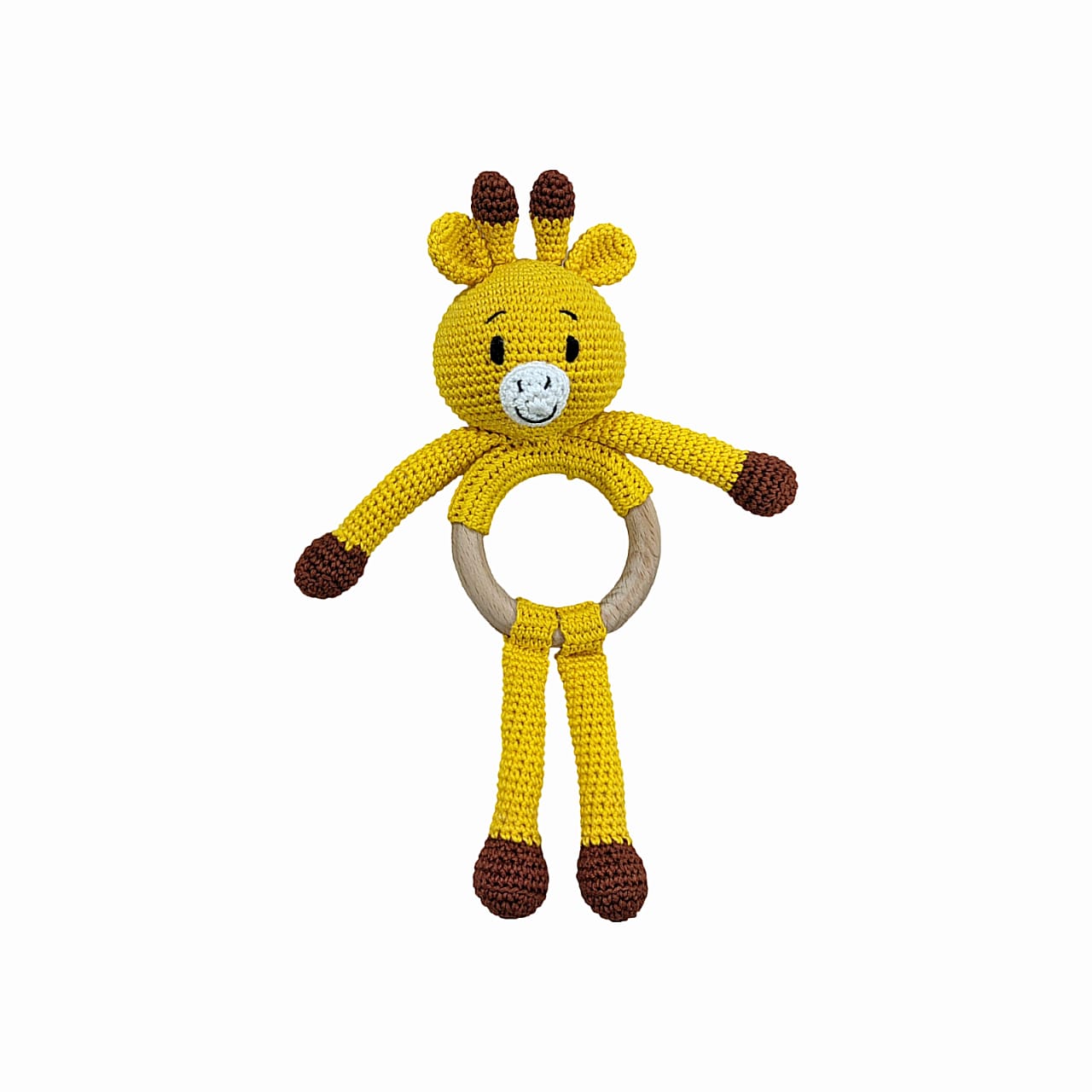Crochet Giraffe Giggles Rattle Toy – Handmade Cuddly Companion for Newborn Joy