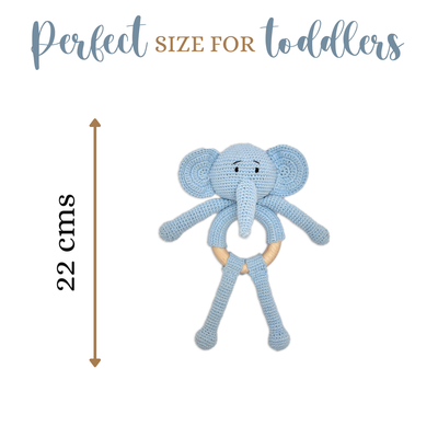 Tiny Trunkies Crochet Baby Rattle Toy – Handmade with Love & Care