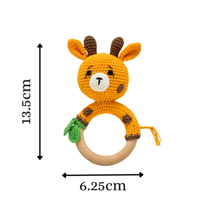 Playful Giraffe Rattle - Handmade Crochet Baby Products