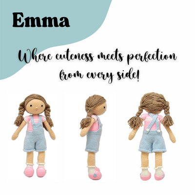 Emma the Doll – Crocheted by Hand with Love & Care | Soft & Safe Handmade Gift