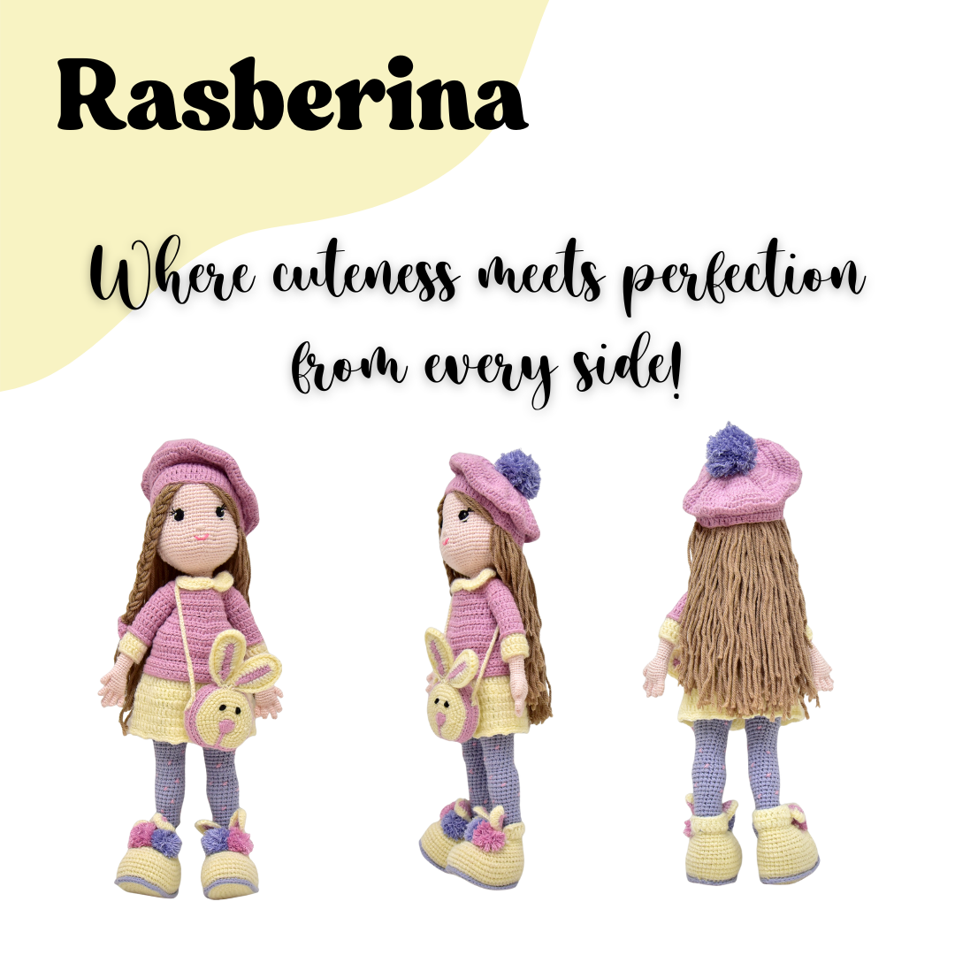 Rasberina the Doll – Limited Edition Handmade Crochet Keepsake