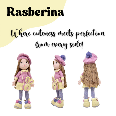 Rasberina the Doll – Limited Edition Handmade Crochet Keepsake